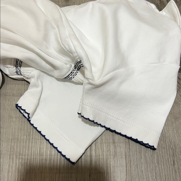 almudena navy rocking horses smocked romper size 18M made in Peru Pima Cotton - Picture 9 of 11